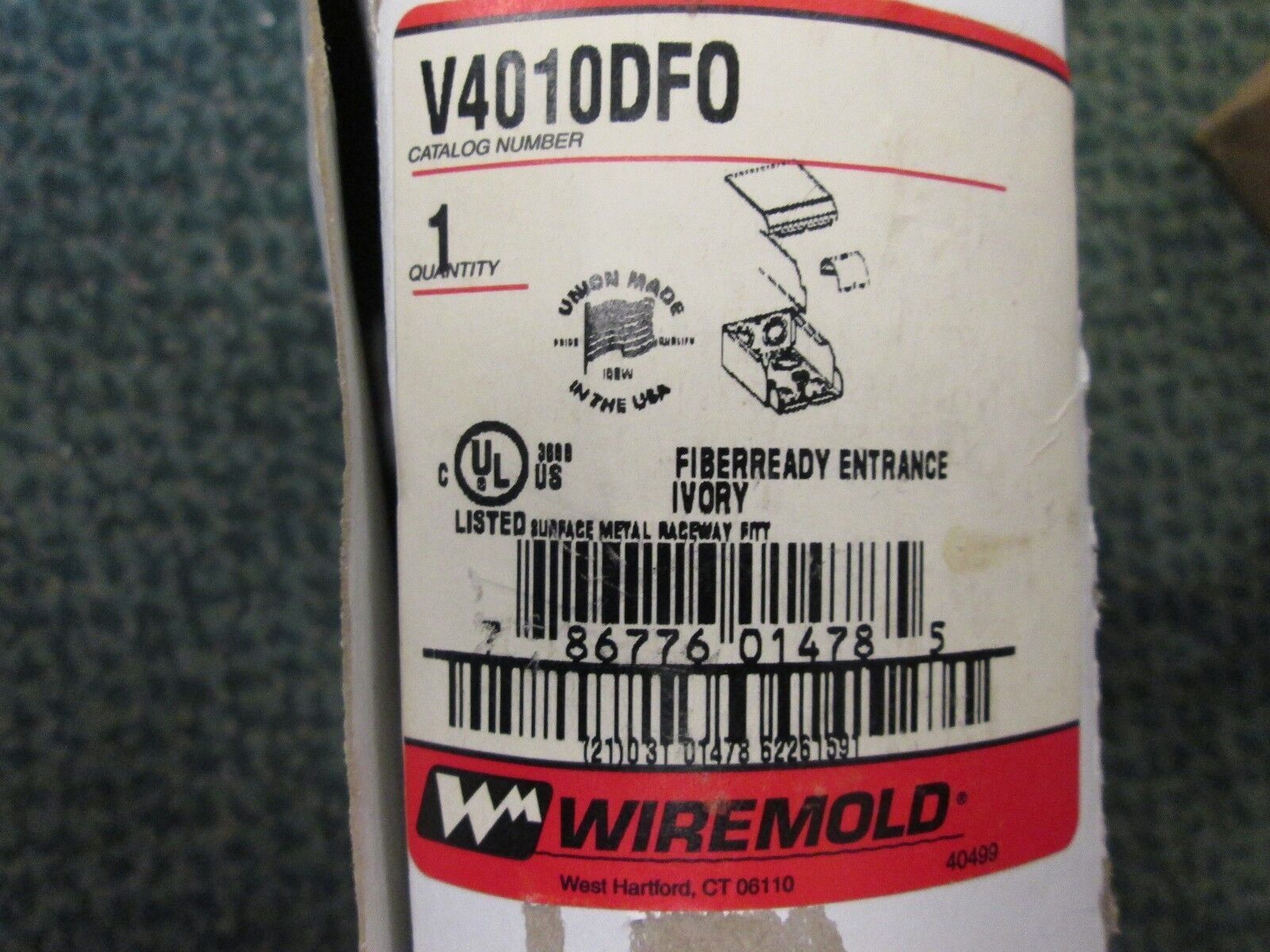 Wiremold Fiberready Entrance V4010DF0 New Surplus