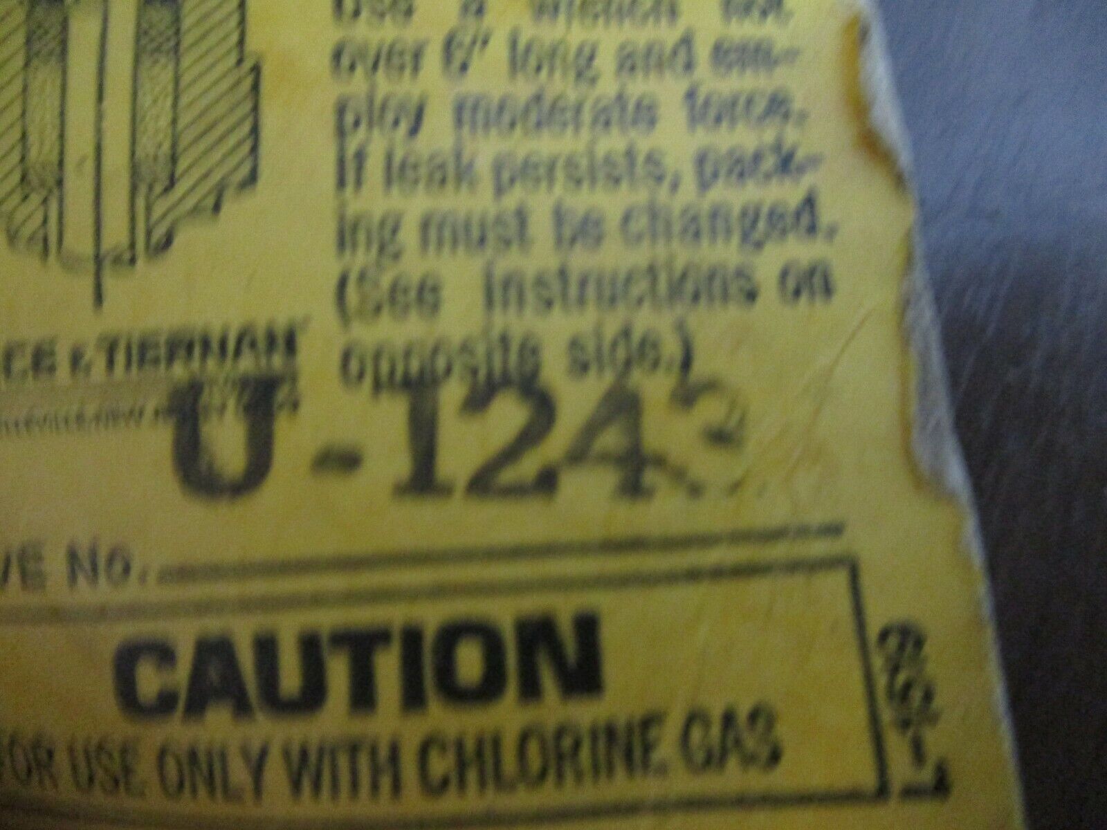 Wallace & Tierman Angle Valve U-1243 For Chlorine Gas *No Box* New Surplus