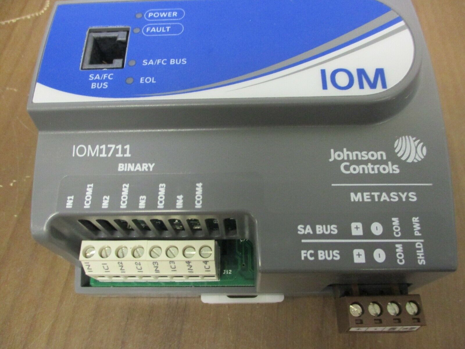 Johnson Controls Metasys I/O Module Rev. D S/W Ver. 5.1.3 Used