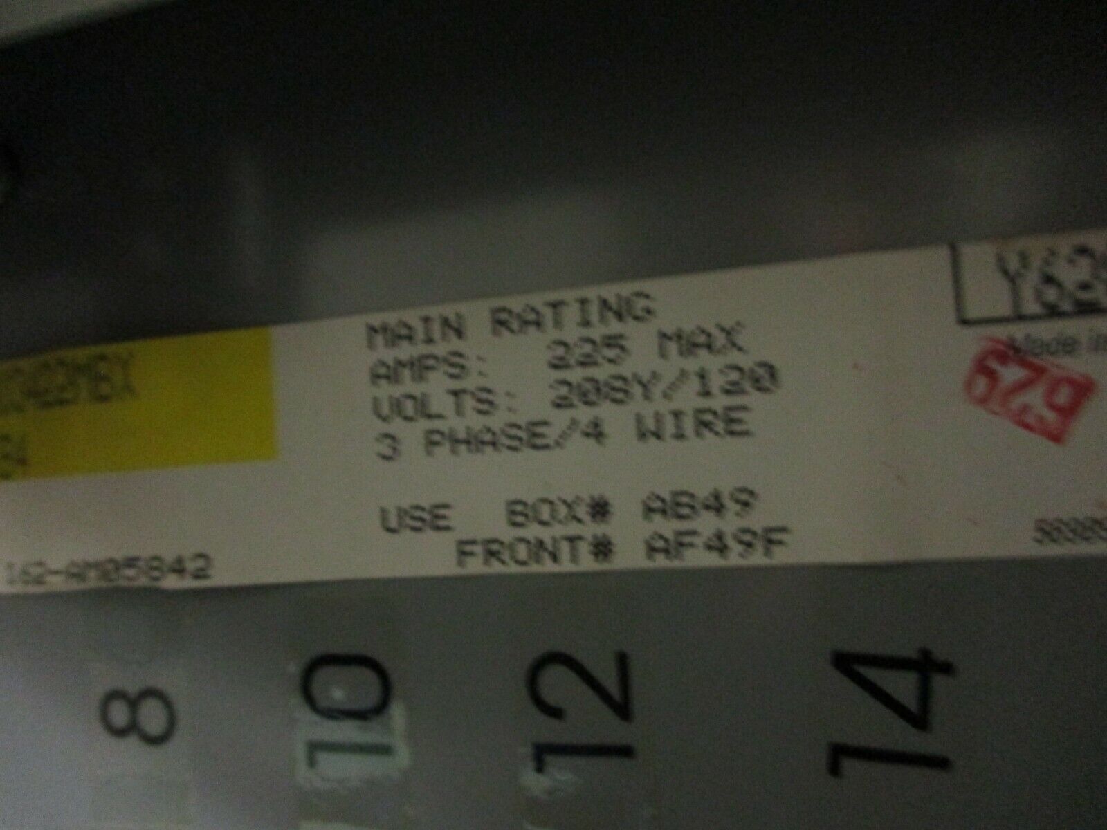 GE Main Breaker Circuit Breaker Panel w/Surge Suppressor AQU3422MBX 225A Max 3Ph