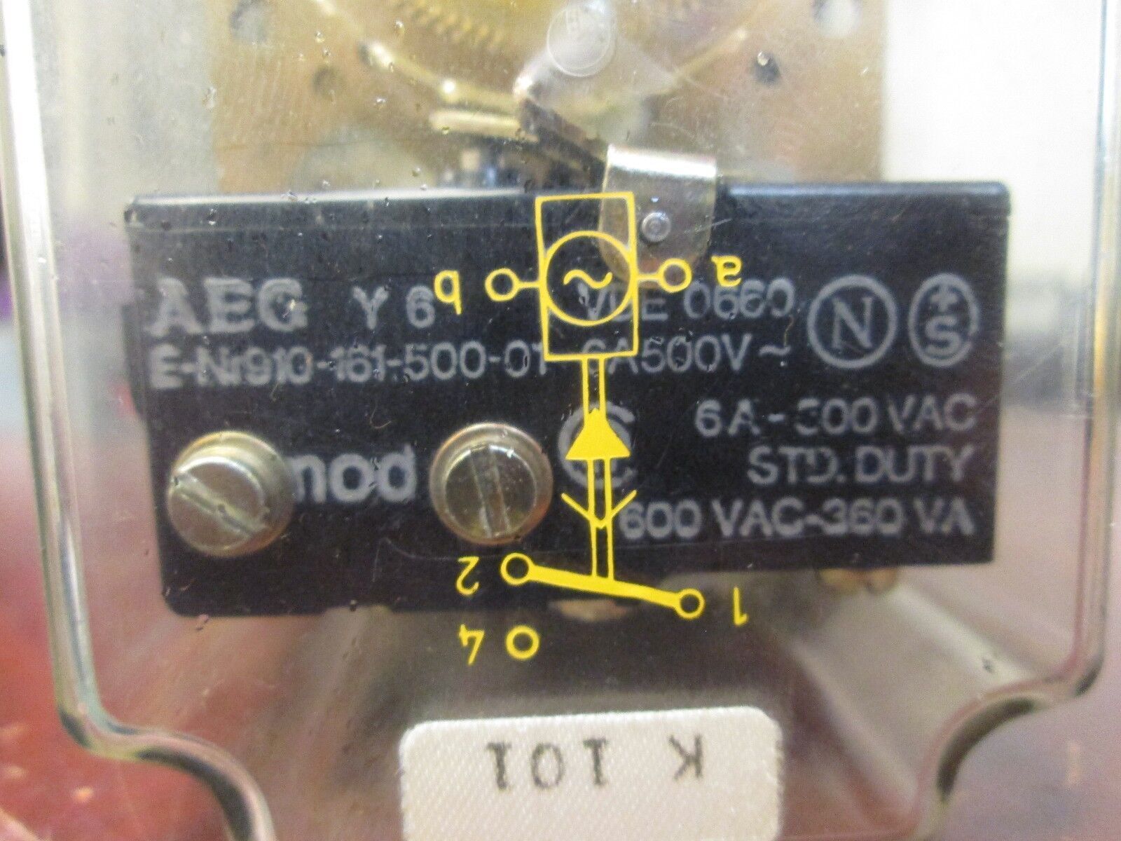 AEG Timer ZR 712T3 1U 6A 600V 0-300sec Range Used