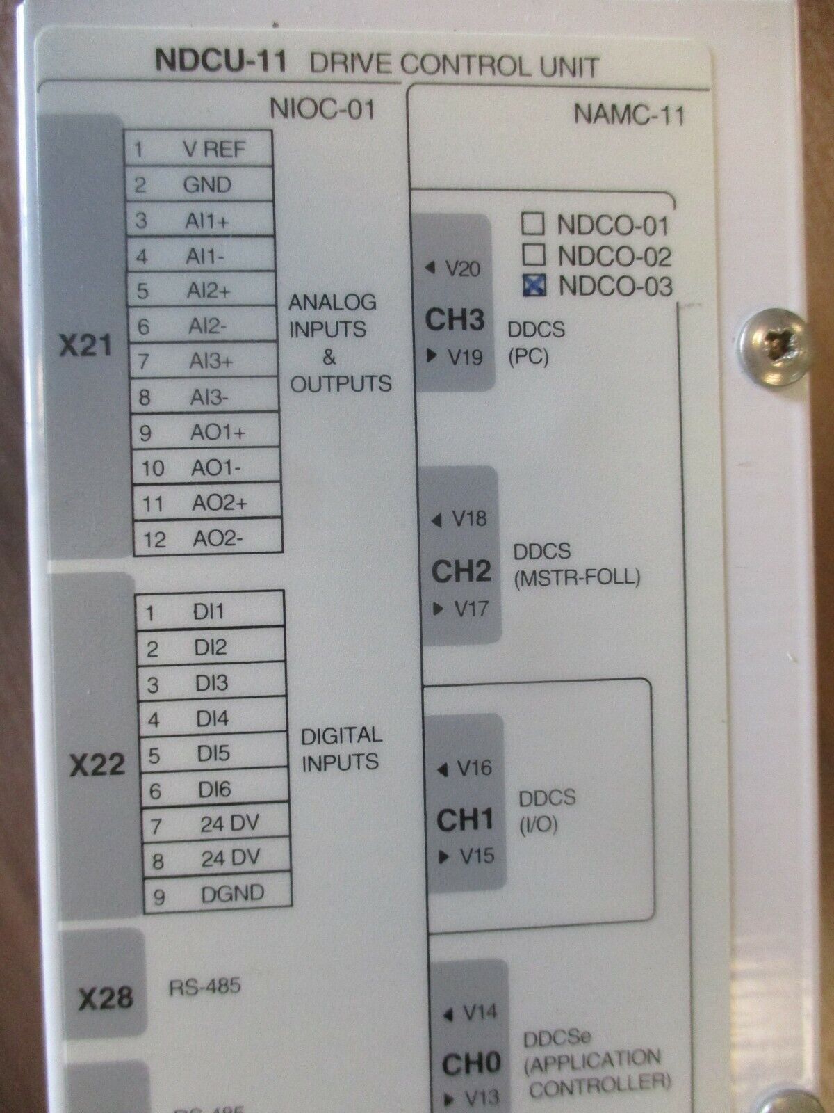 ABB Drive Control Unit NDCU-11 24V Used
