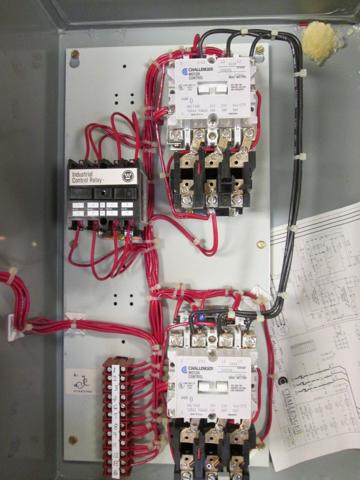 Challenger 2 Speed Enclosed Starter A220J0CW Size 0 nema 12 Enclosure 240V Coil