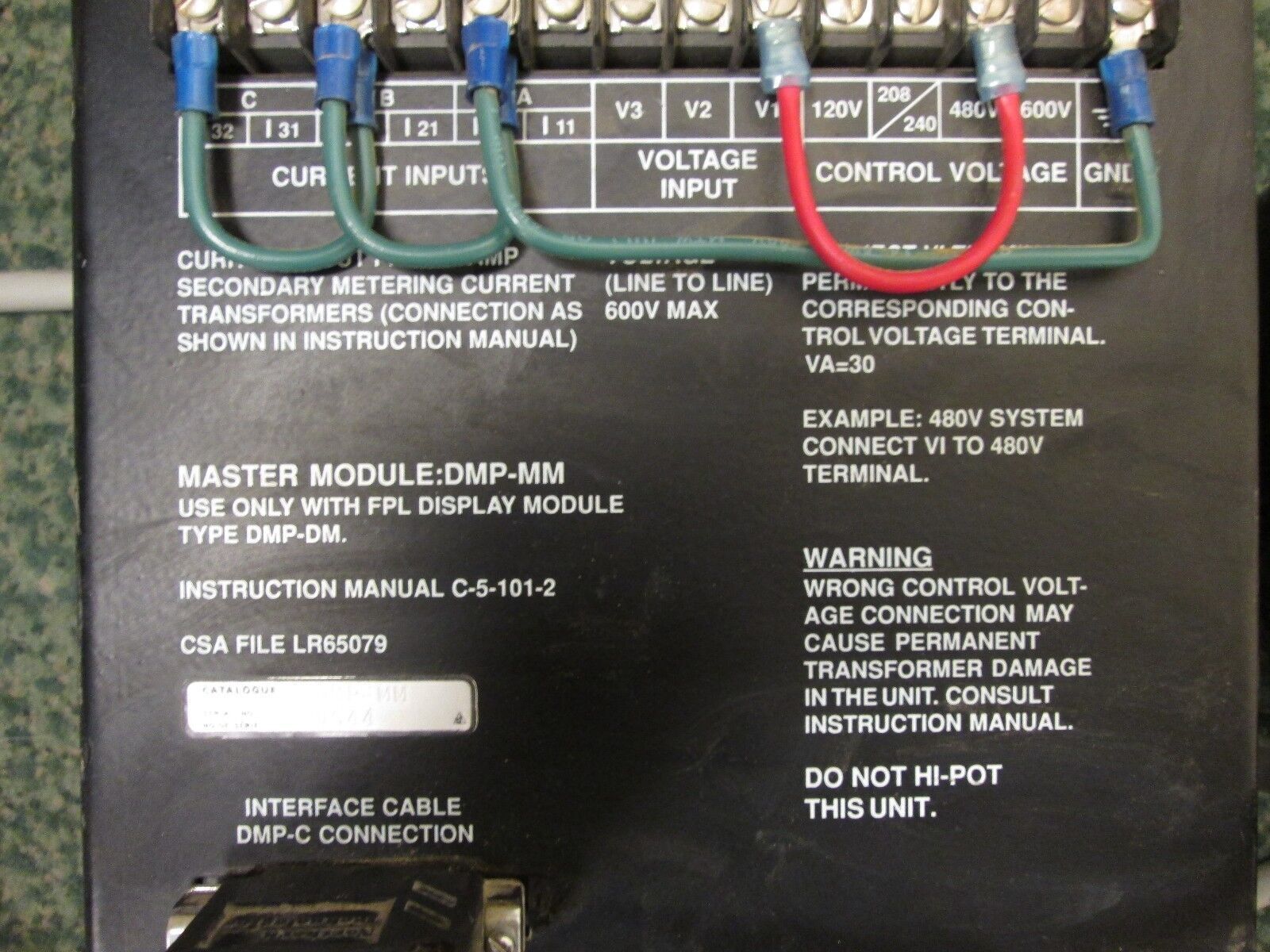 FPL Federal Pioneer Digital Metering Panel & Controls DMP-MM DMP Panel Used