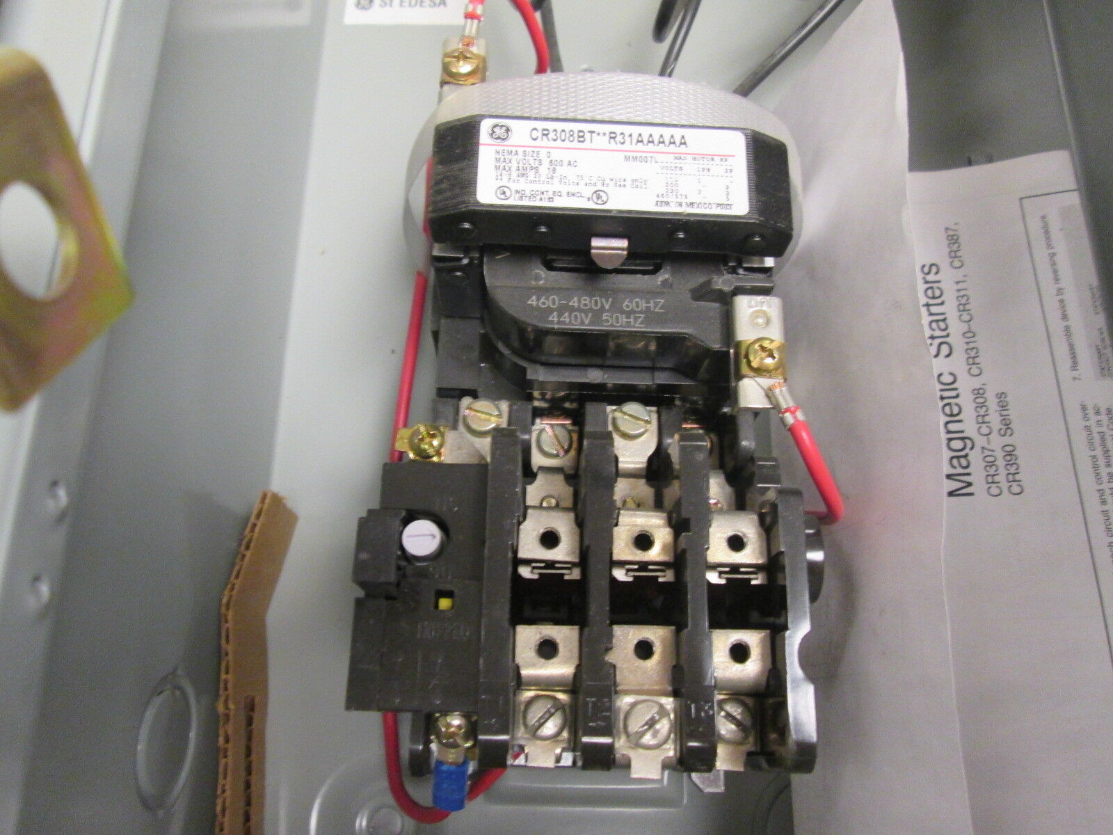 GE Size 0 Fusible Combination CR308BT04-R31AAAAA 460-480V Coil 3P New Surplus