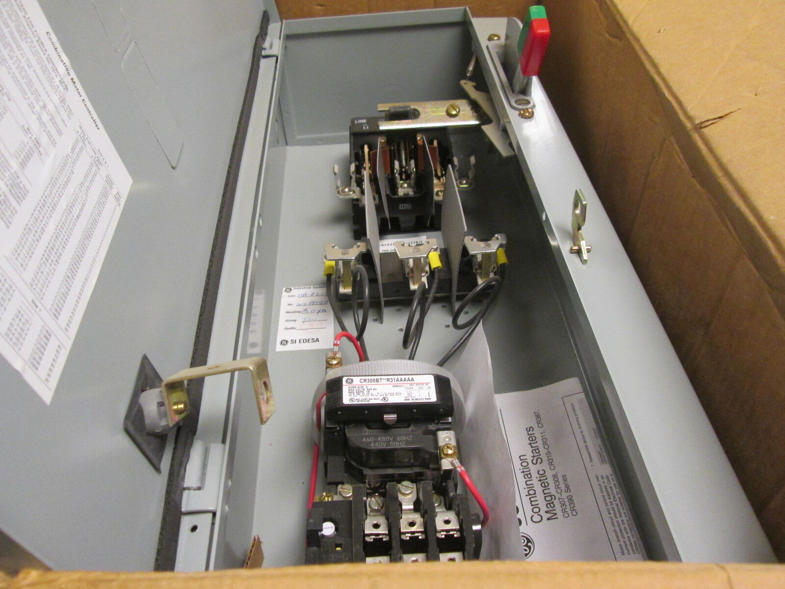 GE Size 0 Fusible Combination CR308BT04-R31AAAAA 460-480V Coil 3P New Surplus