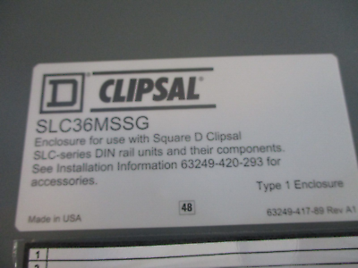Square D Clipsal Control Panel SLC36MSSG Used