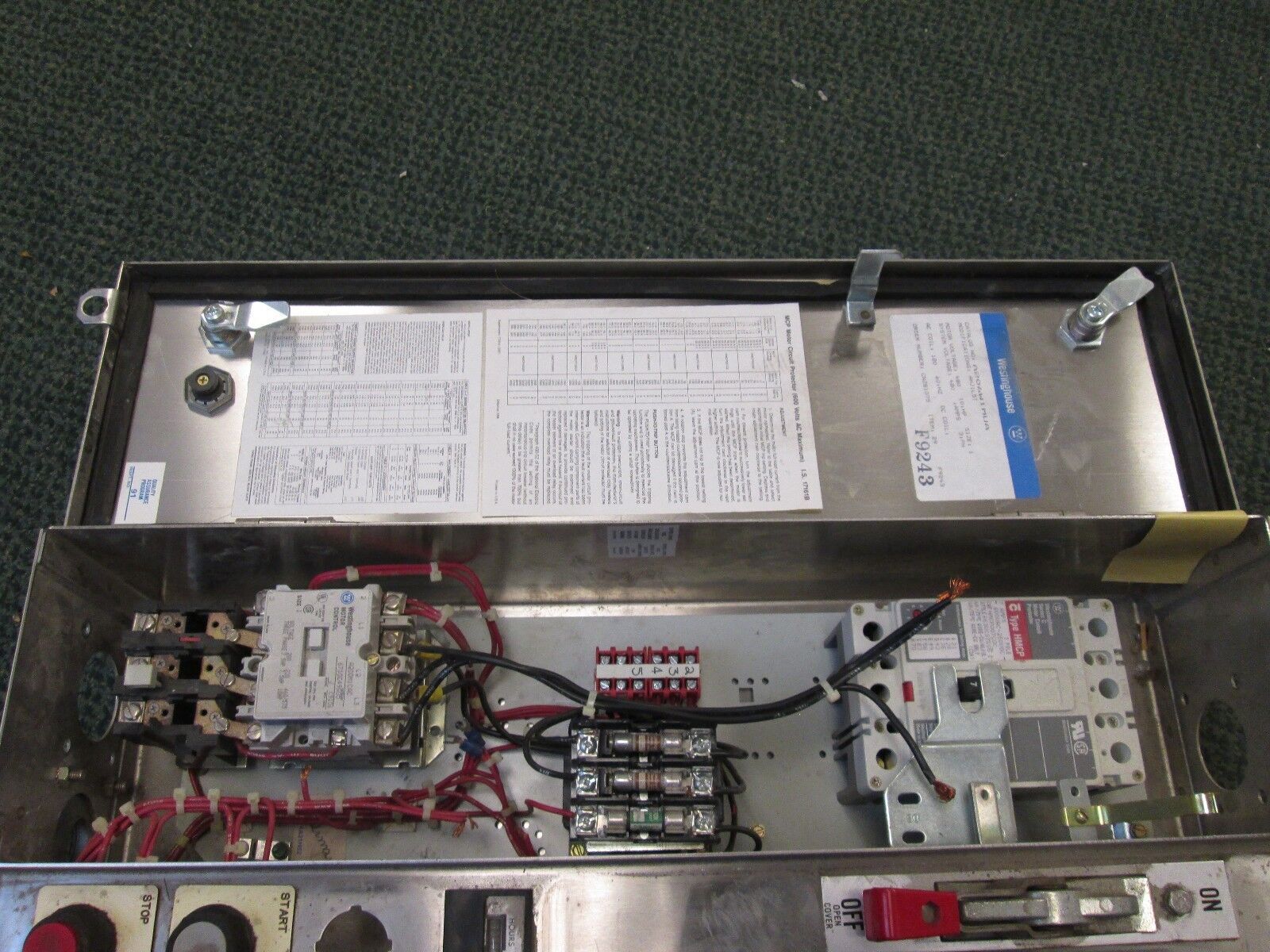 Westinghouse Stainless Steel Breaker Combination A206W1MUA Size 1 7A Breaker