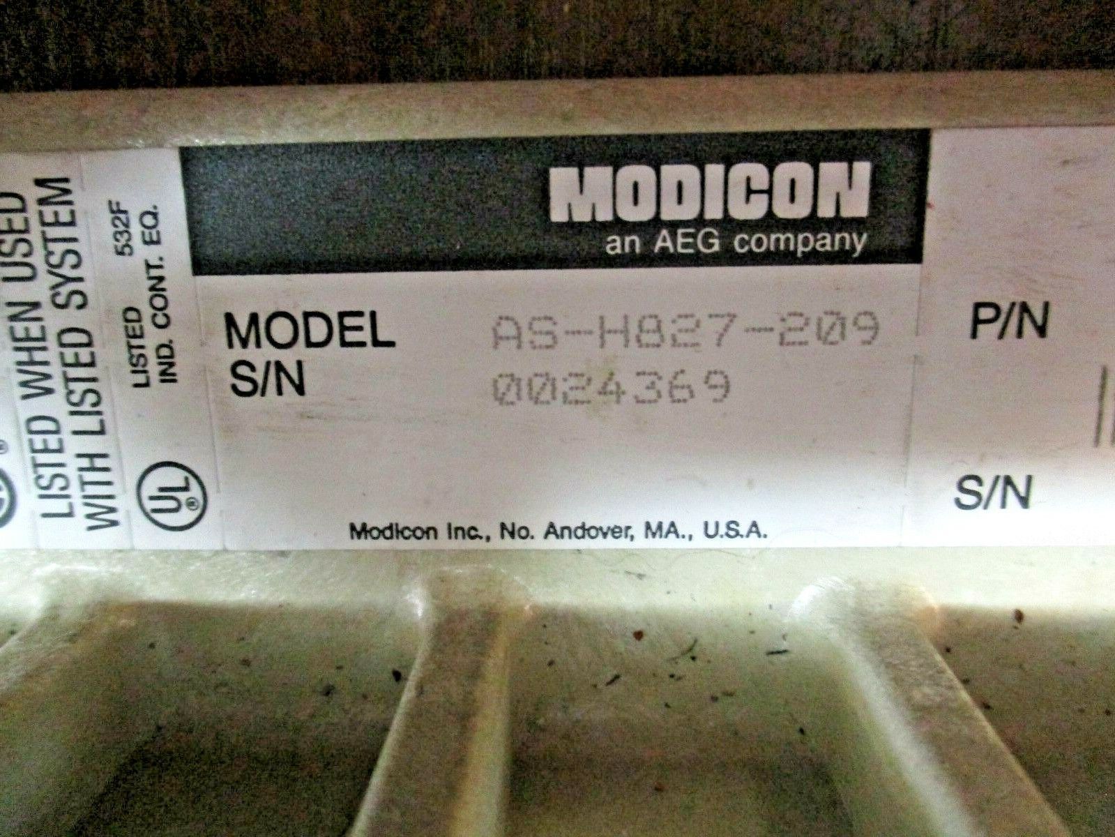 AEG Modicon AS-H827-209 PLC Rack AS-9536-000 Used