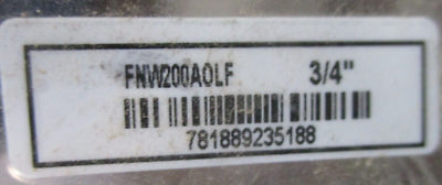 FNW Stainless Steel Ball Valve FNW200AOLF 3/4" 316 SS *No Box* New Surplus