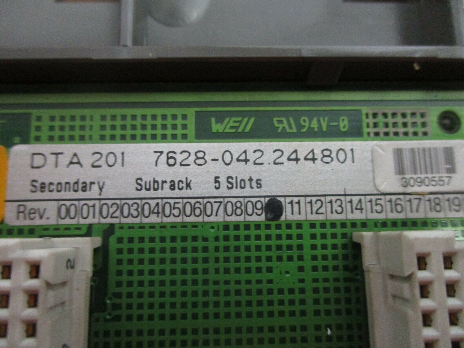 AEG DTA 201 Secondary Subrack 7628-042.244801 Rev. 10 5-Slot *Lot of 2* Used