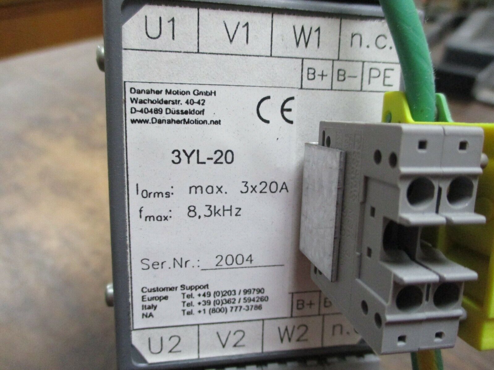 Danaher Motion Motor Control Unit 3YL-20 3X20A 8.3kHz Used