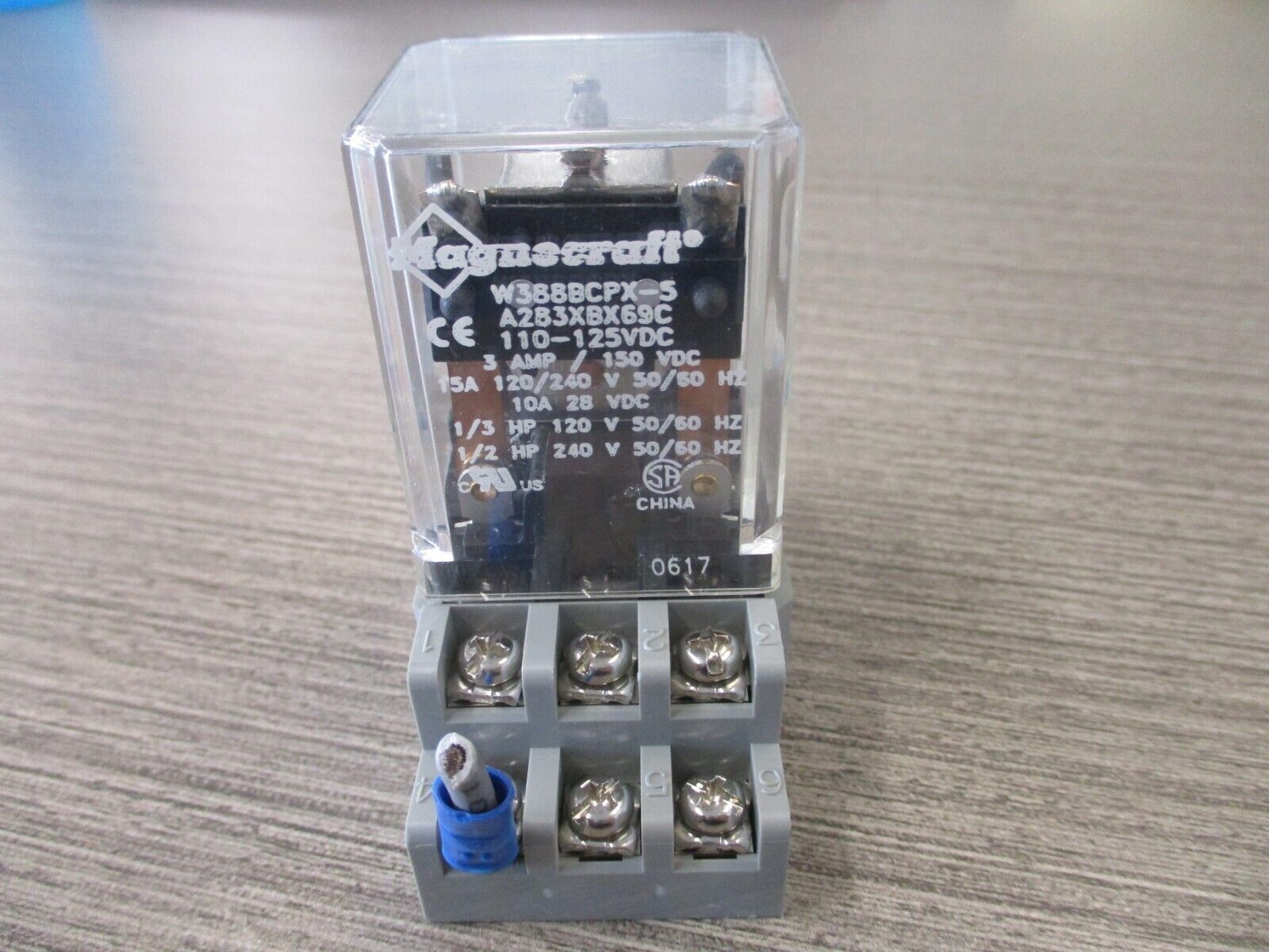 Magnecraft &struthers-dunn relay A283XBX69C 110 VDC coil w/Base used.