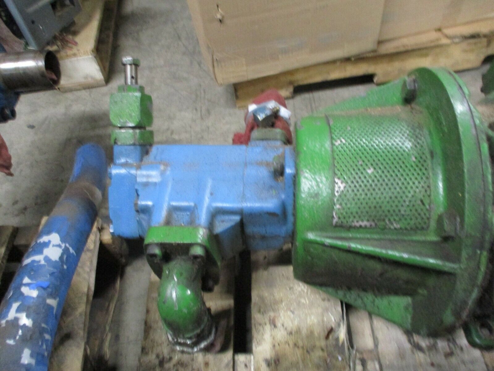 Vickers Vane Pump w/ Motor 2521V14A9 15HP 1200RPM 220/440V 42/5/24.6A Used