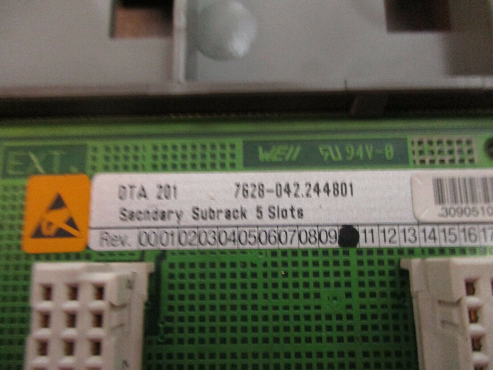 AEG DTA 201 Secondary Subrack 7628-042.244801 Rev. 10 5-Slot *Lot of 2* Used