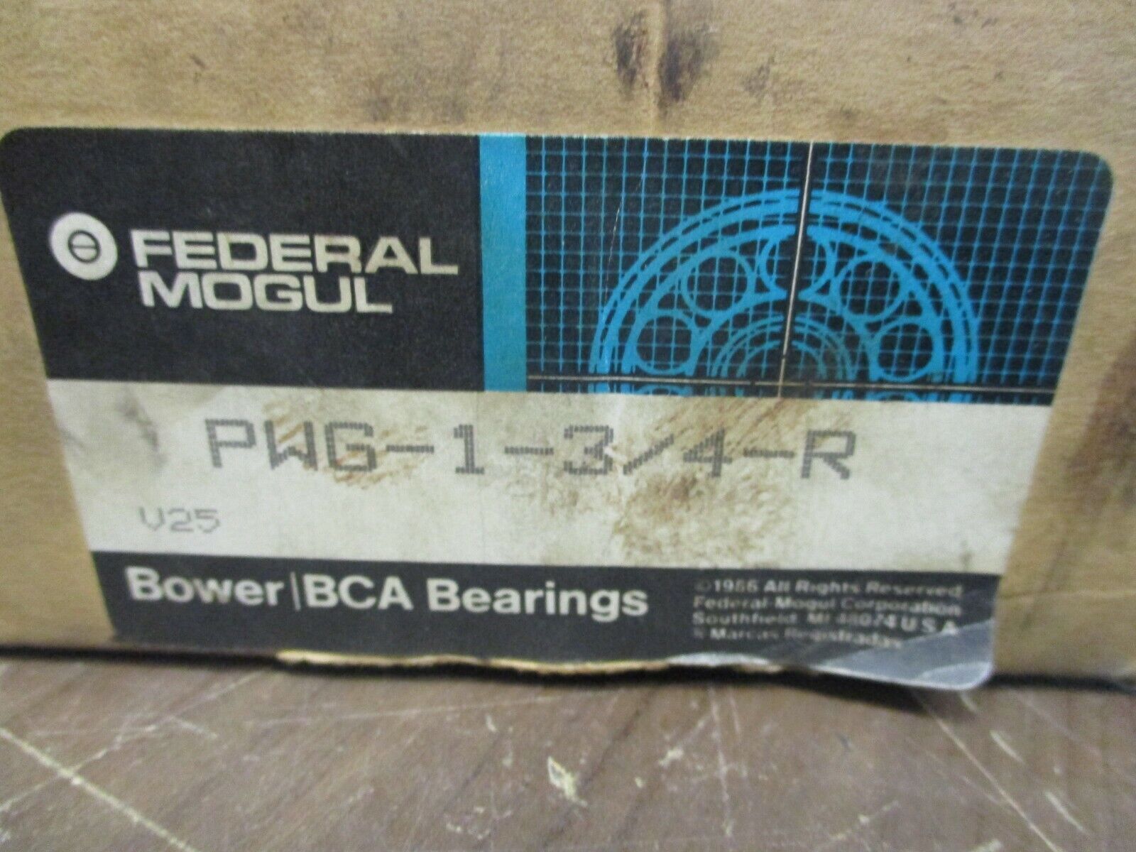 Federal Mogul Pillow Block Bearing PWG-1-3/4-R New Surplus