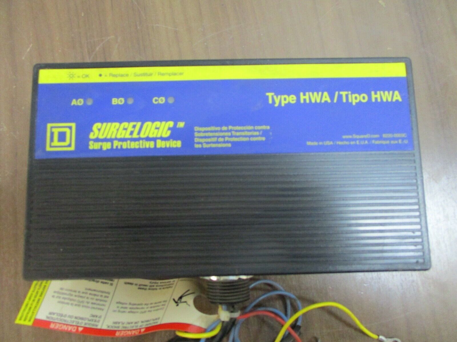 Square D Type HWA Surge Protective Device TVS5HWA80X 480V 50/60 Hz Used