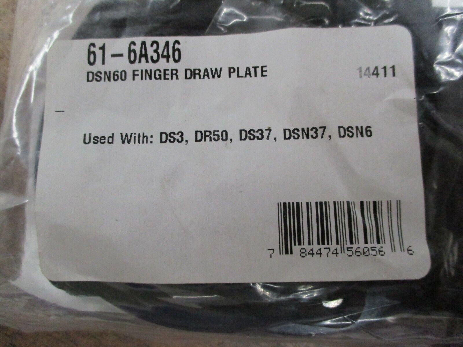 Meltric DSN60 Finger Draw Plate 61-6A346 Use With: DS3, DR50, DS37, DSN37, DSN6