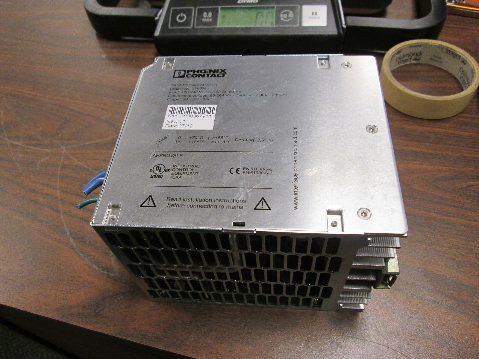 Phoenix Contact Trio Power DC Power Supply TRIO-PS/1AC/24DC/20 Used