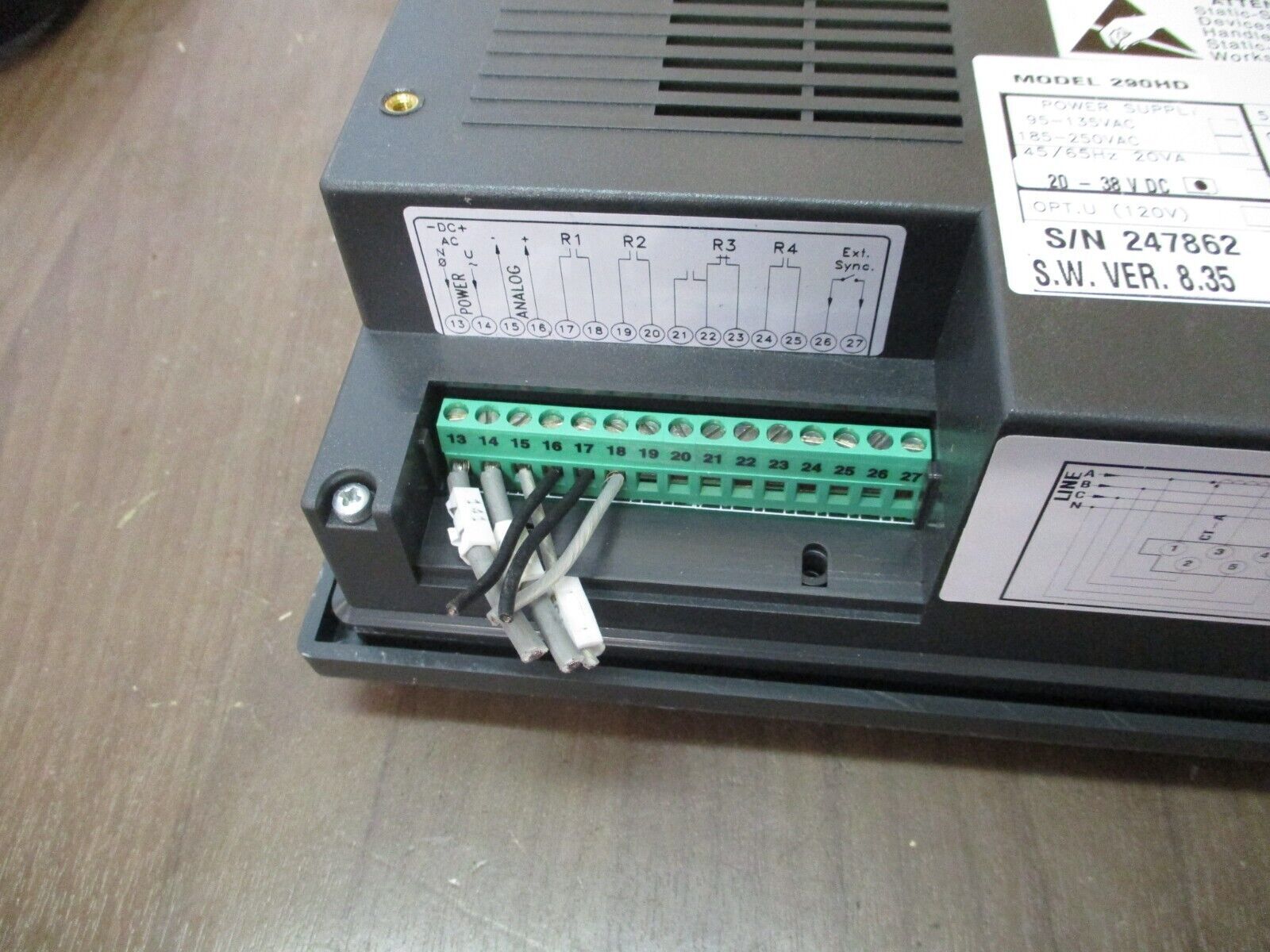 Satec Harmonic Power Direction Analyzer 290HD S/W Ver: 8.35 20-38VDC Used
