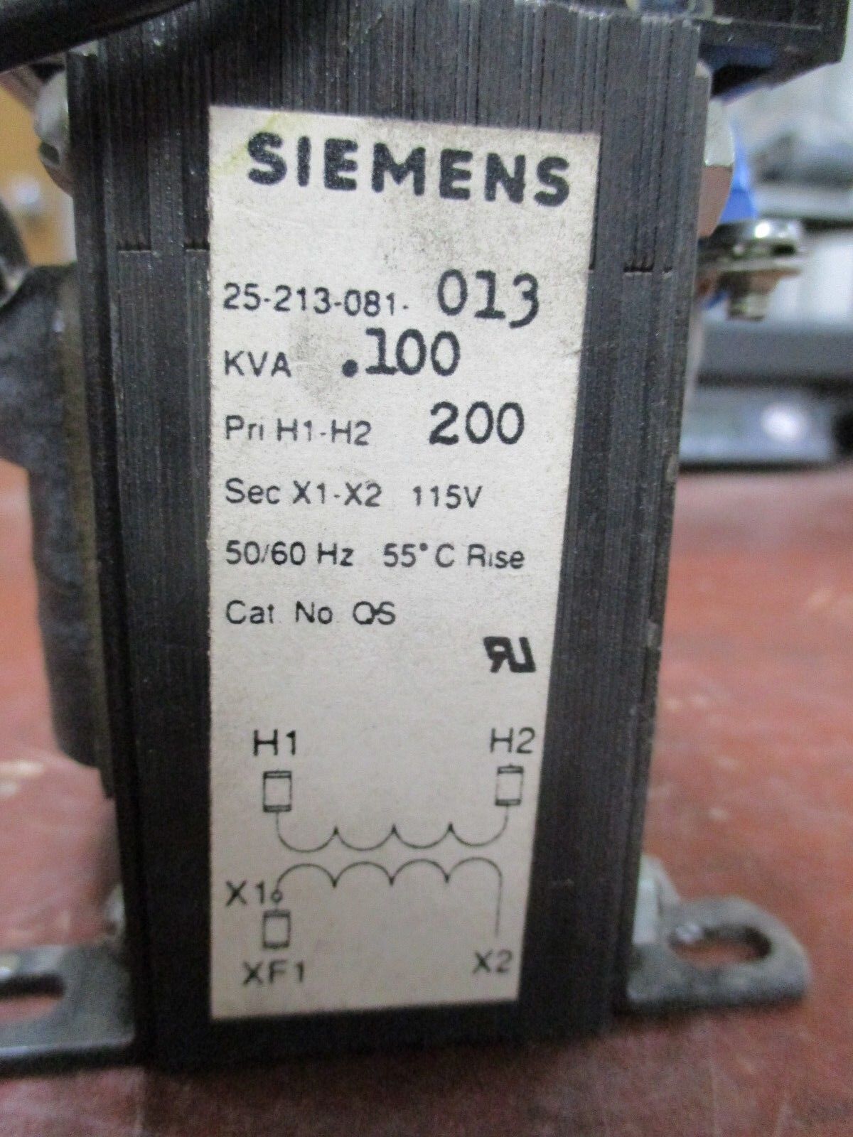 Siemens Transformer 25-213-081-013 .100KVA Pri: 200V Sec: 115V 50/60Hz Used