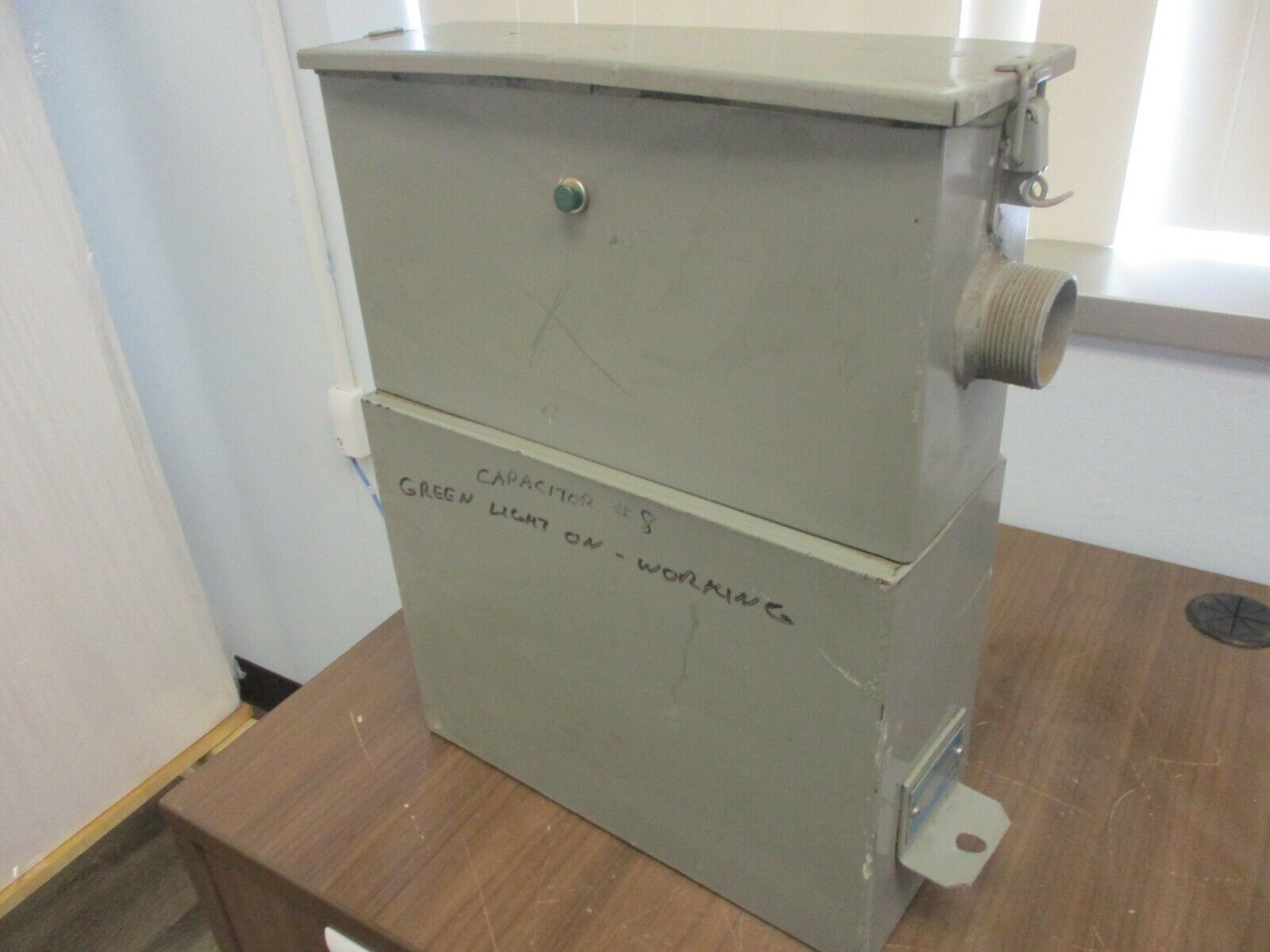 GE Dielektrol Capacitor 55L334KE 10kVAR 240V 60Hz 3Ph *Bent Top* Used