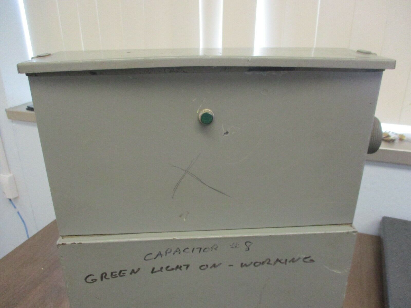 GE Dielektrol Capacitor 55L334KE 10kVAR 240V 60Hz 3Ph *Bent Top* Used