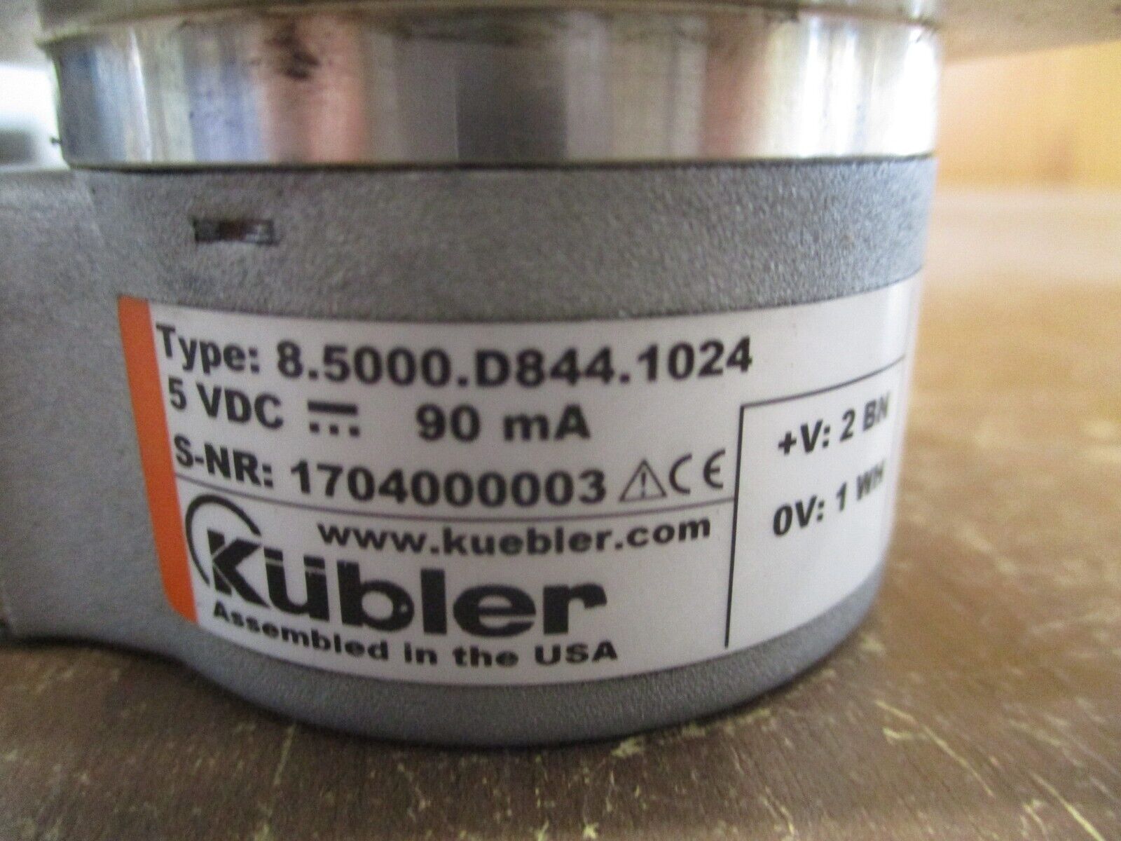 Kubler Encoder 8.5000.D844.1024 5VDC 90mA Used