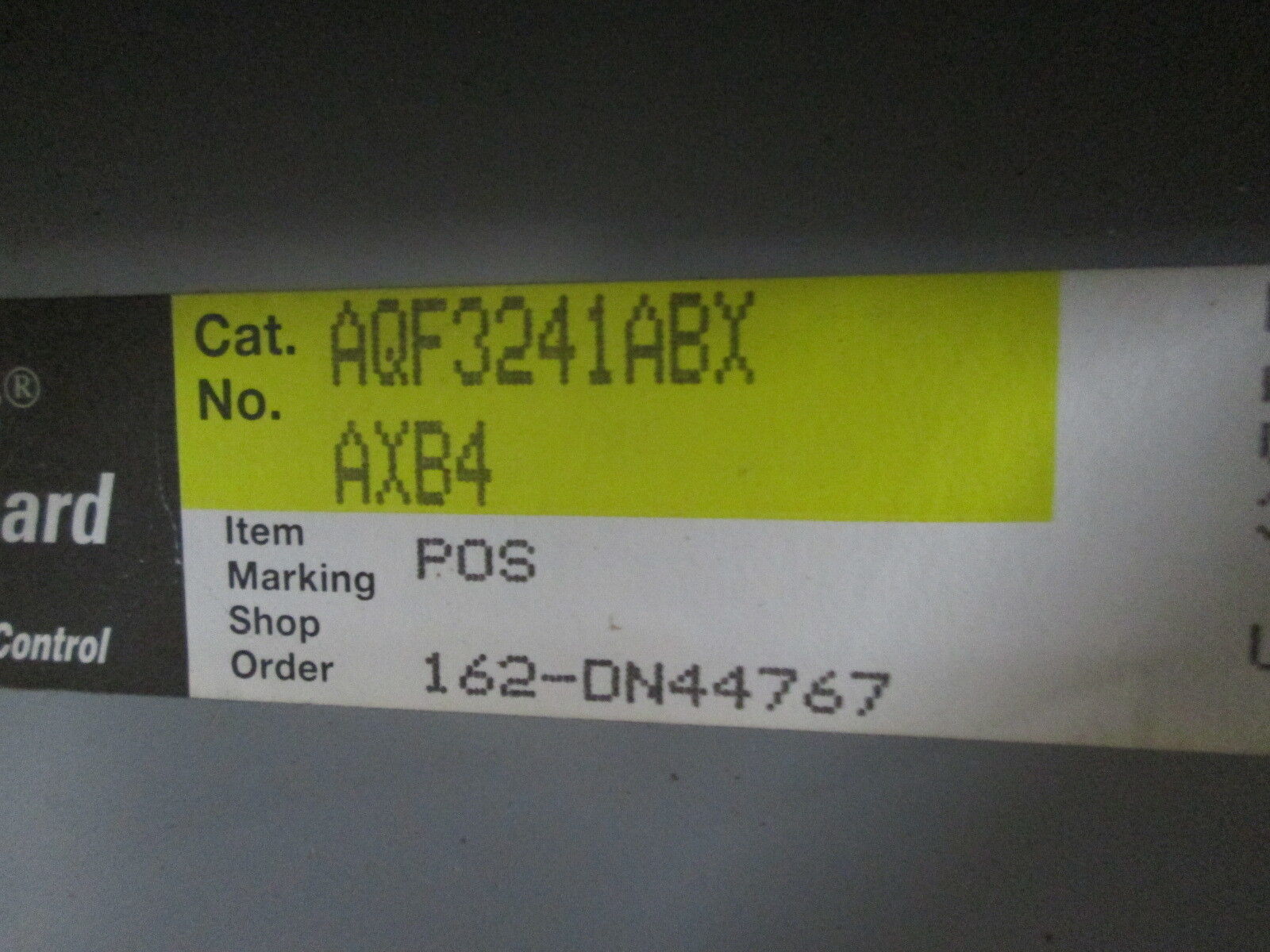 GE Main Breaker Circuit Breaker Panel AQF3241ABX AXB4 125A Max 208Y/120V Used