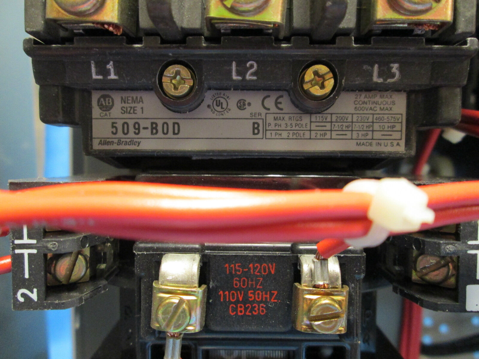 Allen-Bradley 2113B FVNR MCC Bucket Size 1 7.5 HP 50A New Surplus