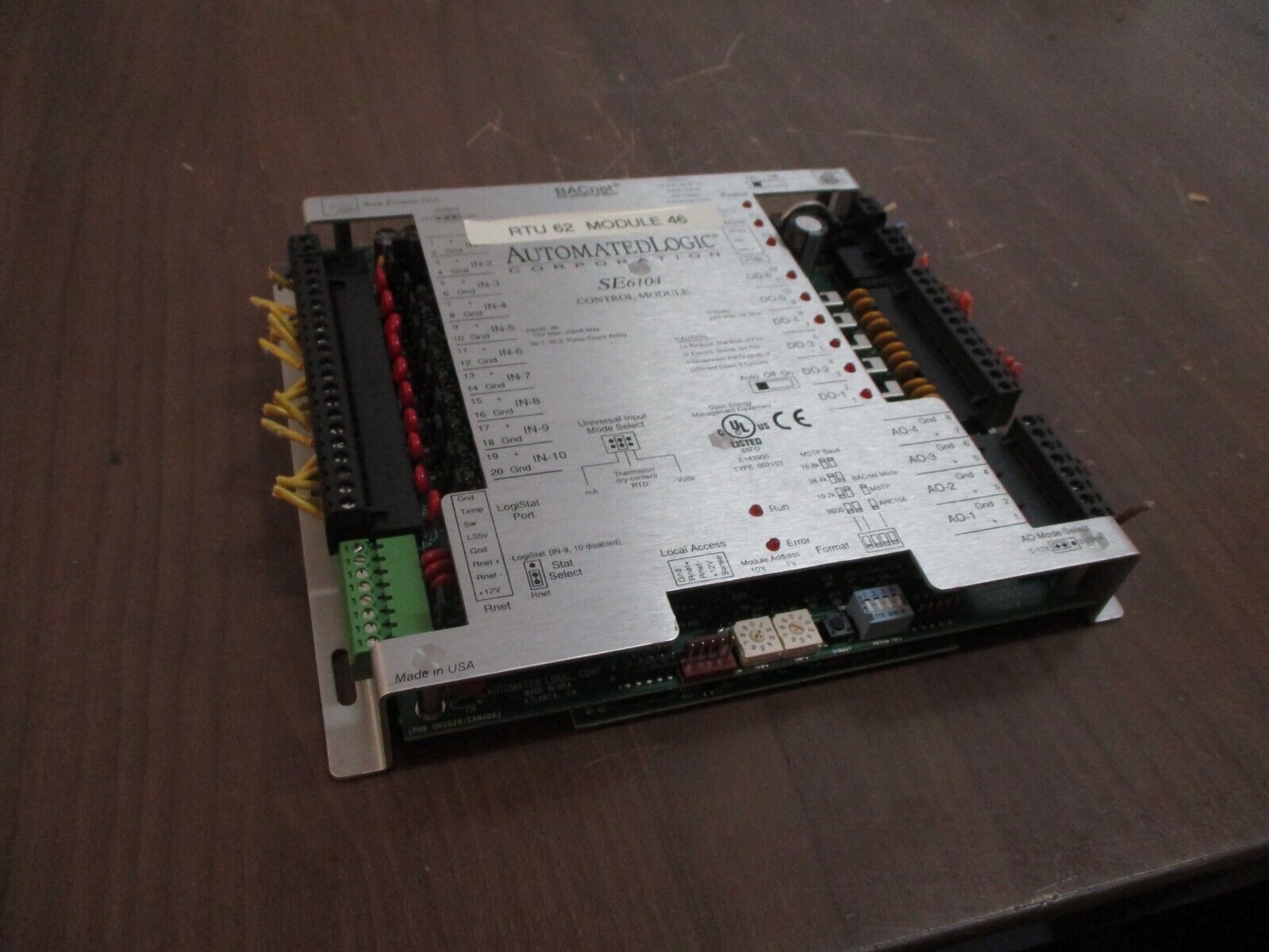 Automated Logic BACnet Control Module SE6104 Input: 10V 20mA Output: 24V 3A Used