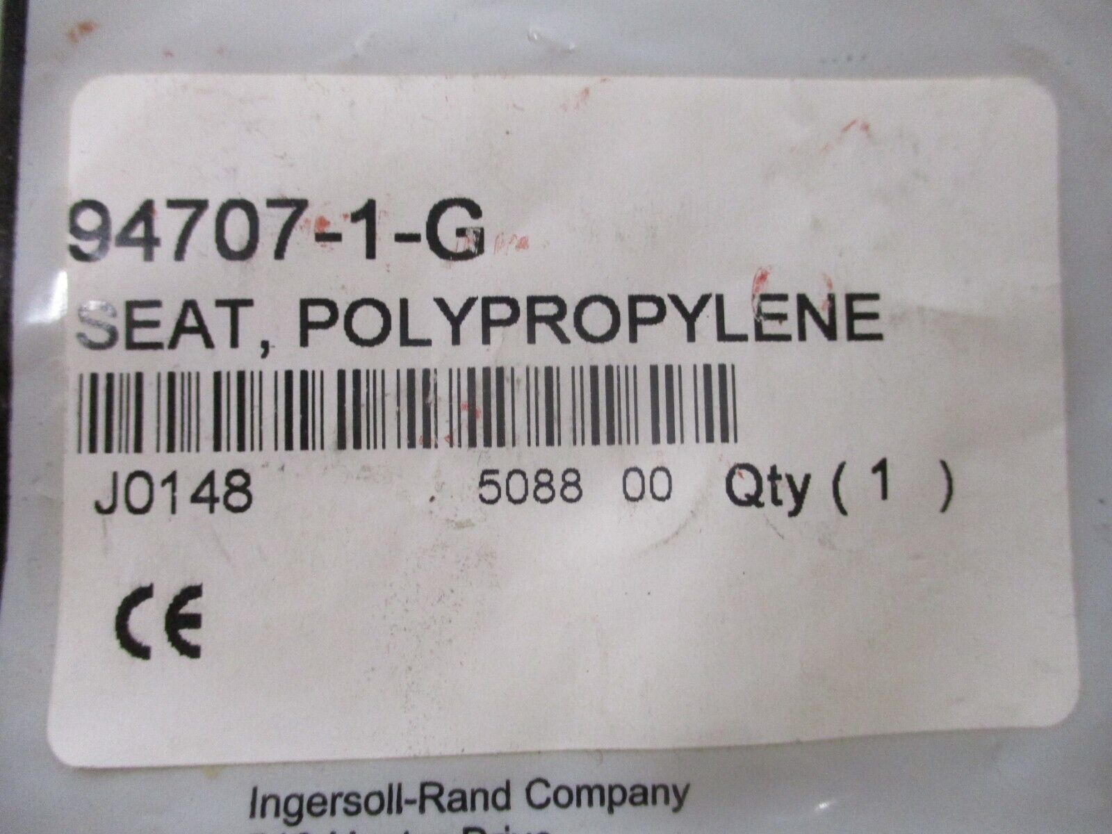 Ingersoll-Rand Aro Polypropylene Seat 94707-1-G New Surplus