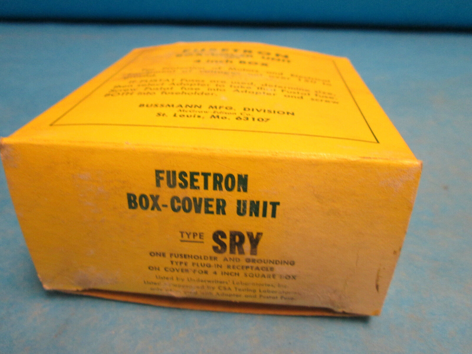 Fusetron Type SRY Box Cover Unit *New In Box*