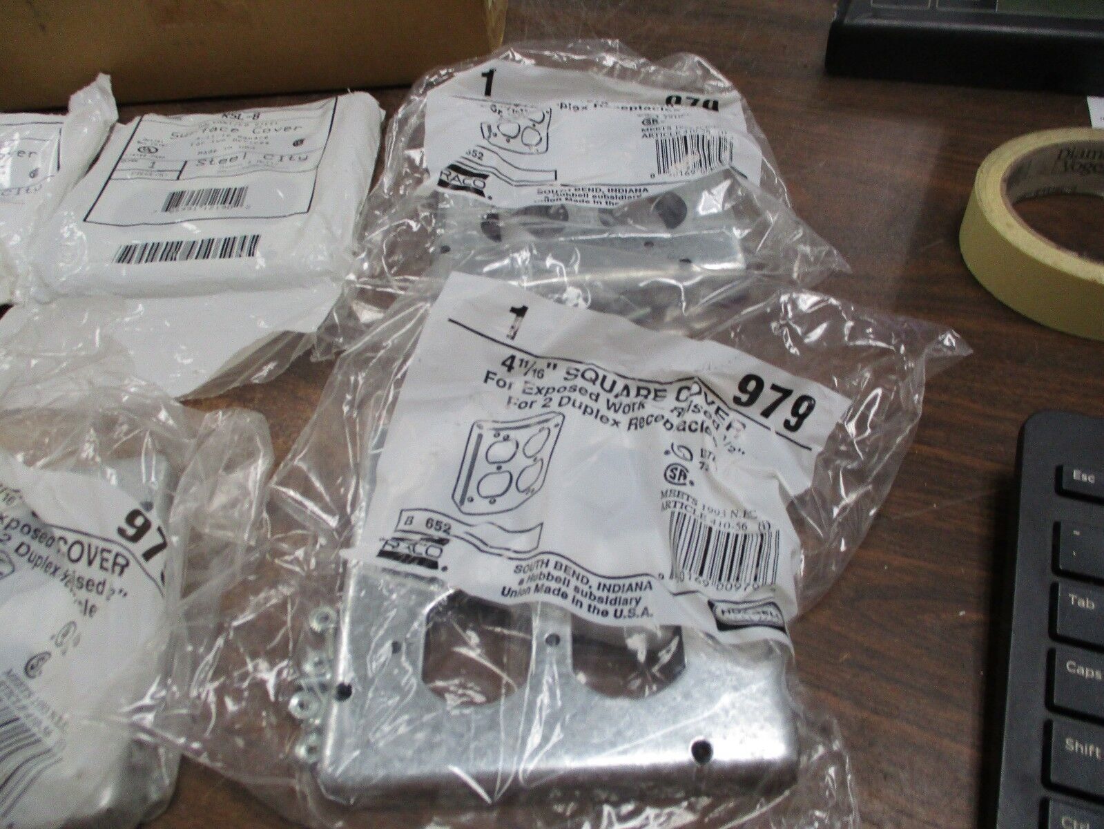 Misc Brands, Duplex Cover, Size 4-11/16", Raised 1/2", Lot of 7, New Surplus