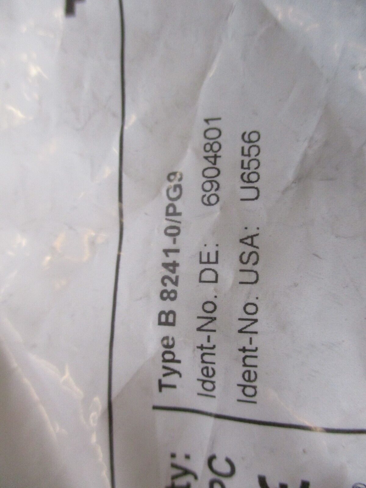 Turck Type B 8241-0/PG9 Connector U6556 New Surplus