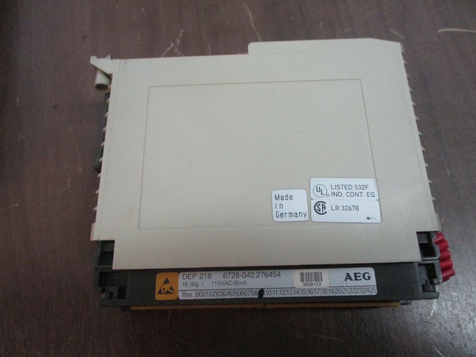 AEG DEP 218 Discrete Input Module 6728-042.276454 16X 115VAC 6mA Used