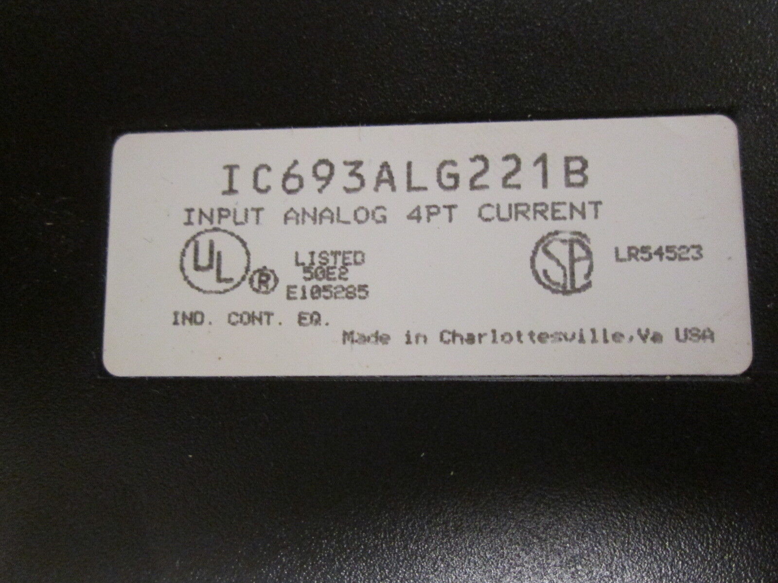 GE Fanuc Analog Input Module IC693ALG221B 4PT Used
