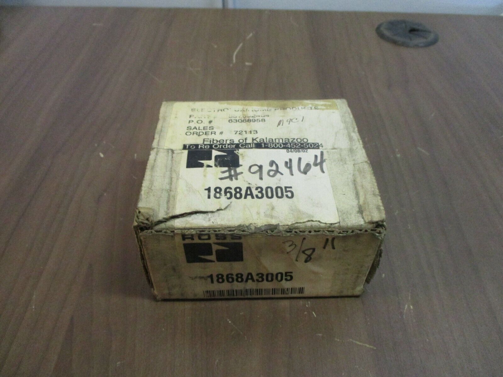 Ross Quick Exhaust Valve 1868A3005 3/8" New Surplus