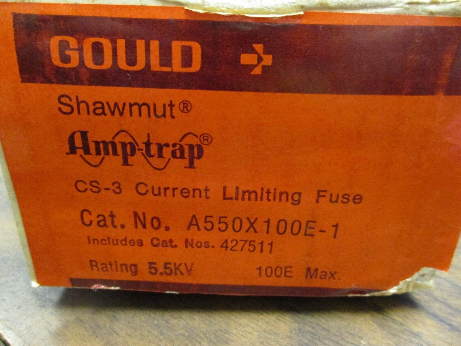 Gould Shawmut Amp-Trap CS-3 Fuse A550X100E-1 100E 5.5KV New Surplus