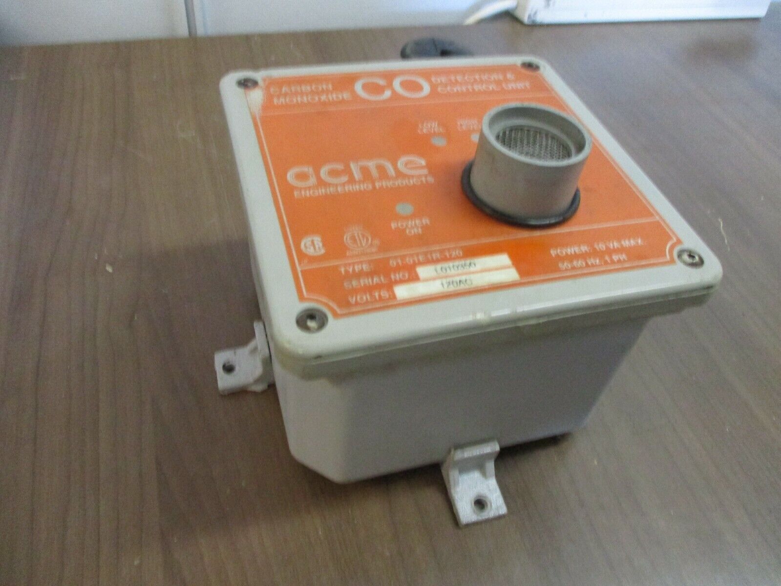 Acme Carbon Monoxide Detection & Control Unit 01-01E1R-120 120V 50-60Hz 1Ph 10VA