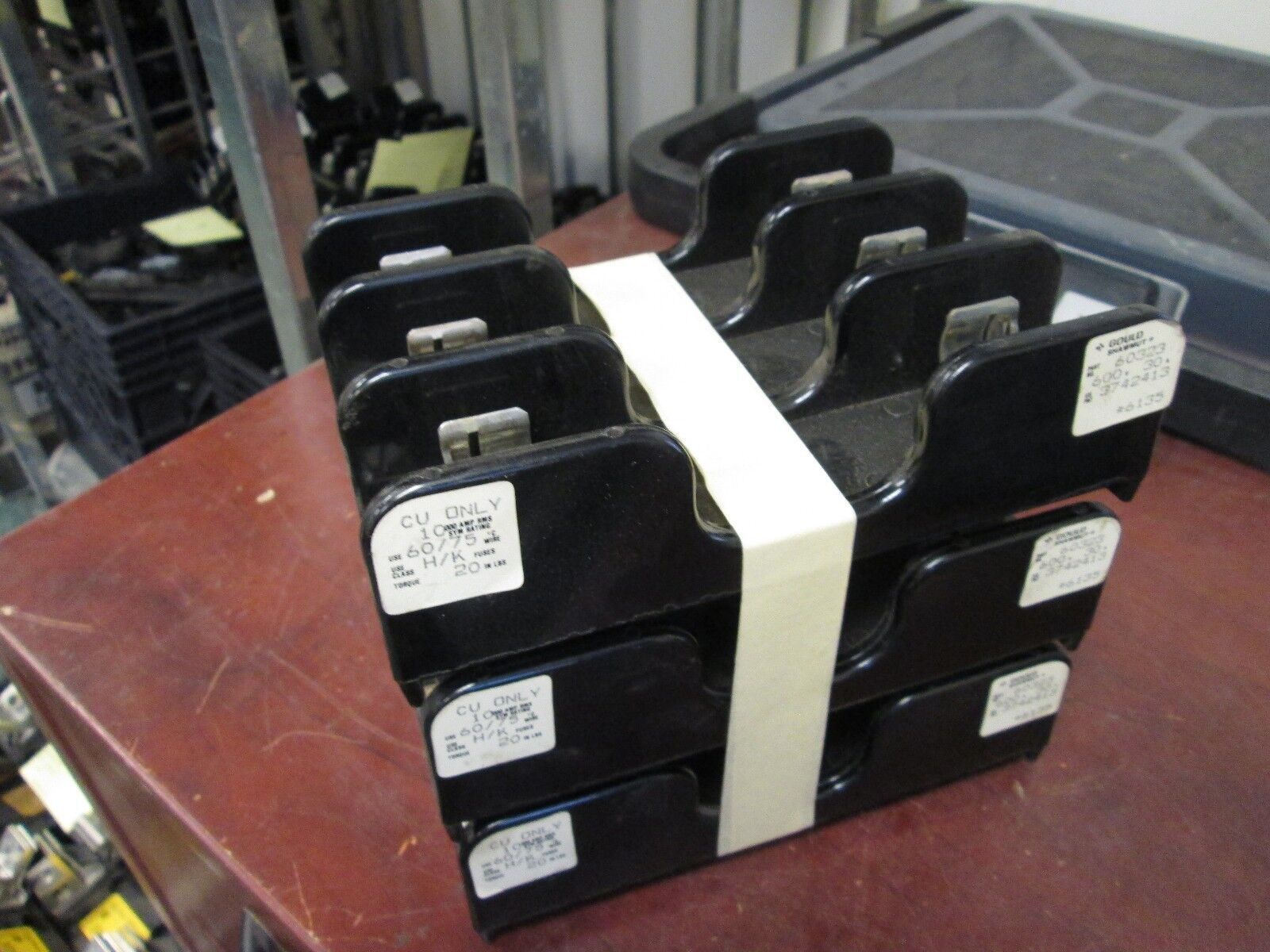 Gould Fuse Block 60323 30A 600V 3P *Lot of 3* Used