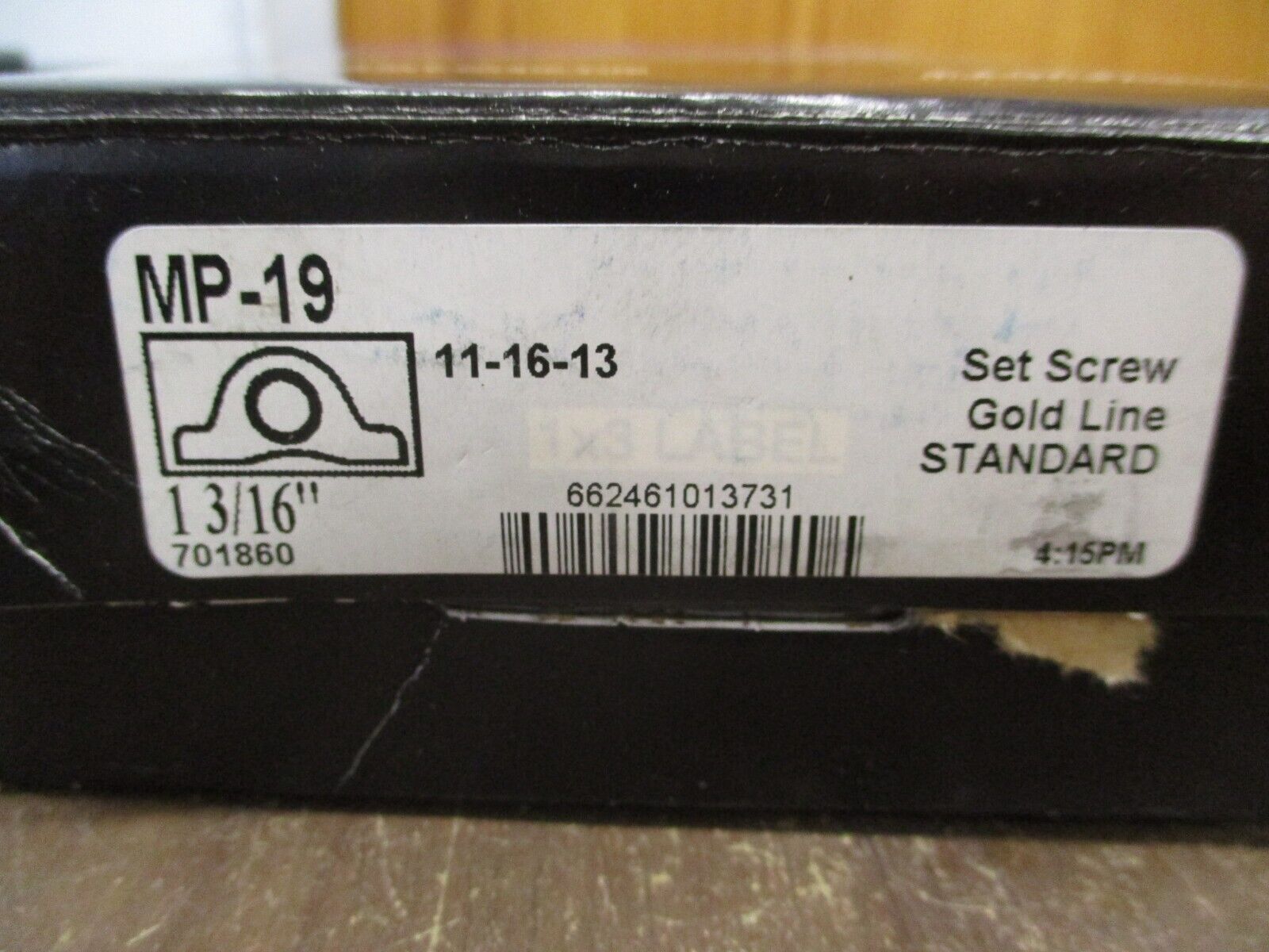 Seal Master Gold Line Pillow Block Bearing MP-19 1 3/16" New Surplus