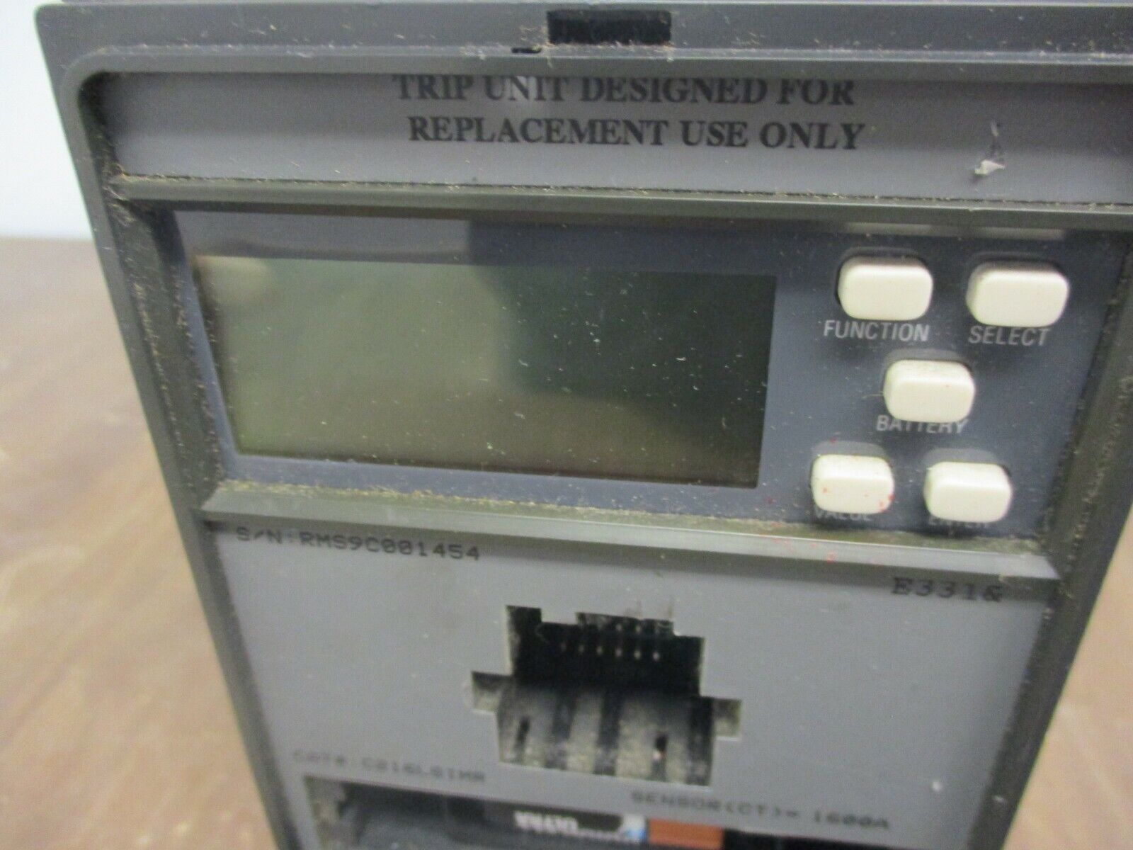 GE MicroVersaTrip PM Trip Unit C216LSIMR Sensor:1600A Used Missing Battery Cover