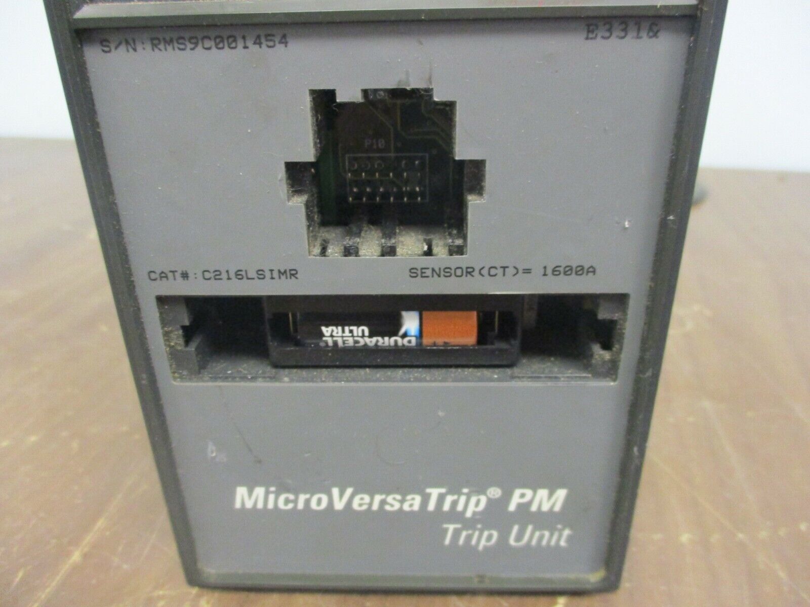 GE MicroVersaTrip PM Trip Unit C216LSIMR Sensor:1600A Used Missing Battery Cover