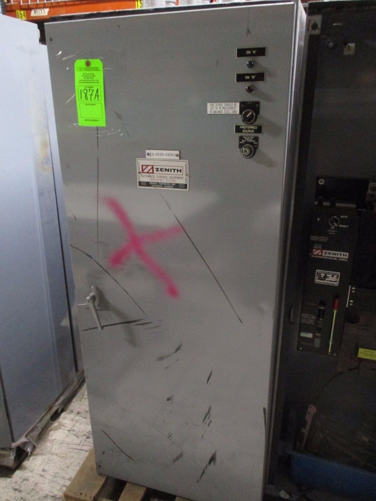Zenith Automatic Transfer Switch ZTSHU40EC-5AALLST.6B 400A 480V 60Hz 3Ph Used