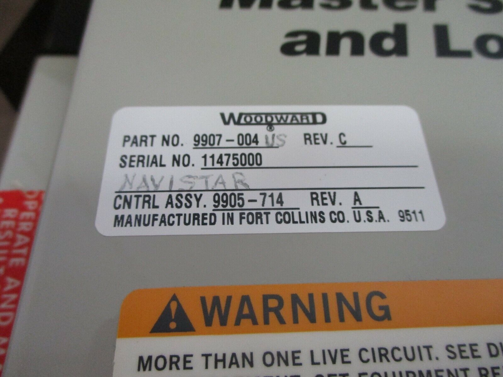 Woodward Master Synchronizer & Load Center 9907-004 Rev. C *No Box* New Surplus