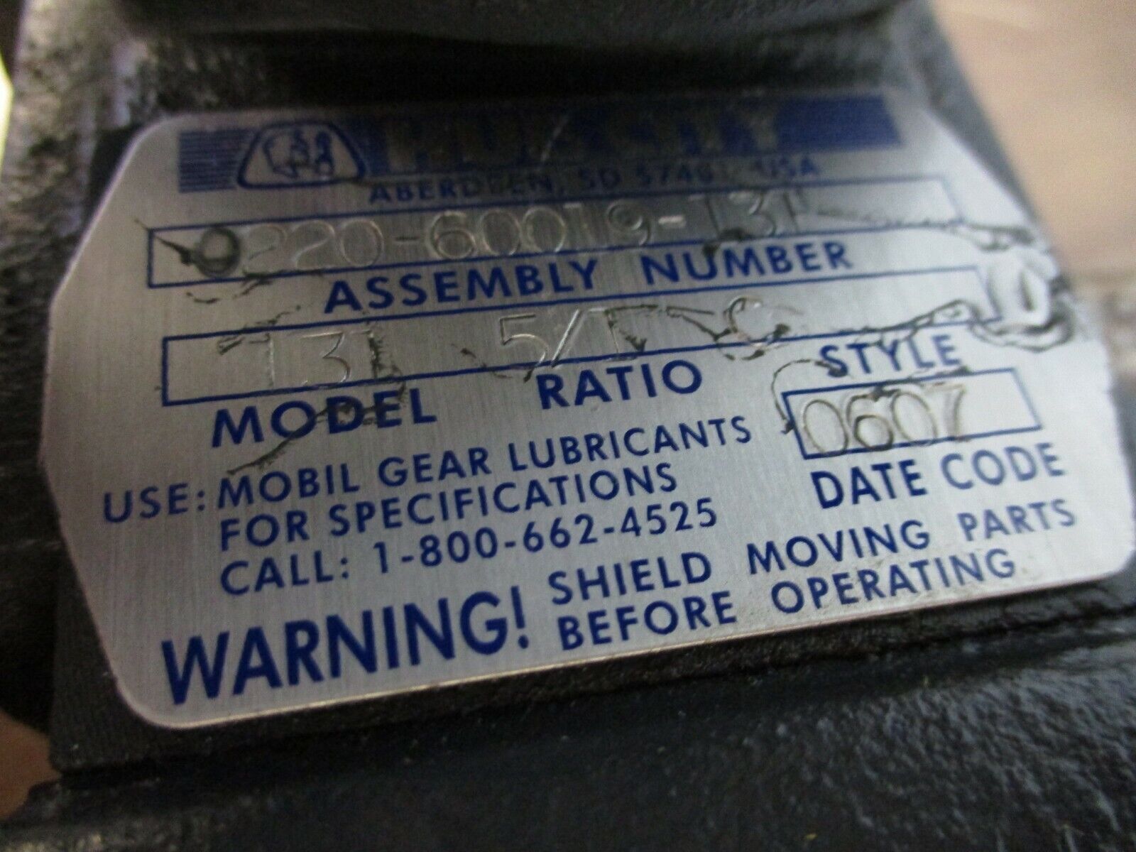 Hub City Model 131 Gear Reducer 0220-60019-131 Ratio: 5:1 Used