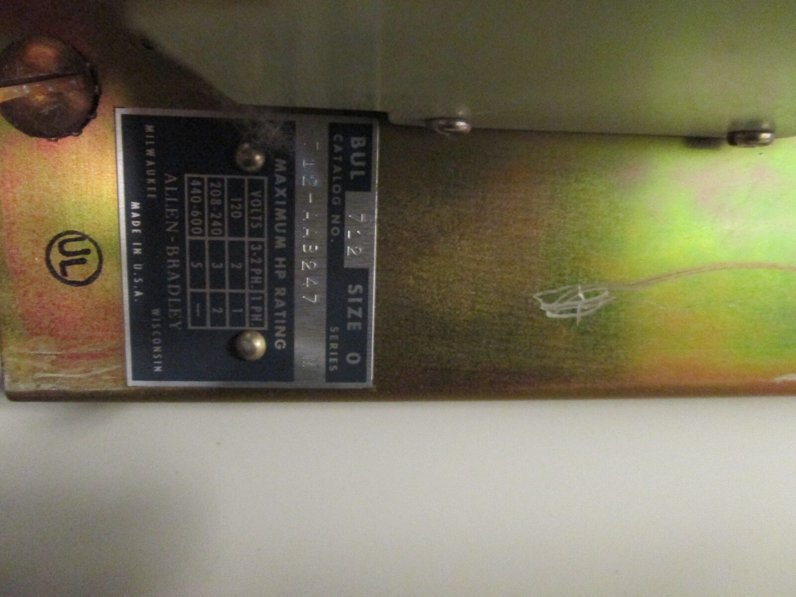 Allen Bradley Fusible Combination, 712-AAB247, Size 0 Used