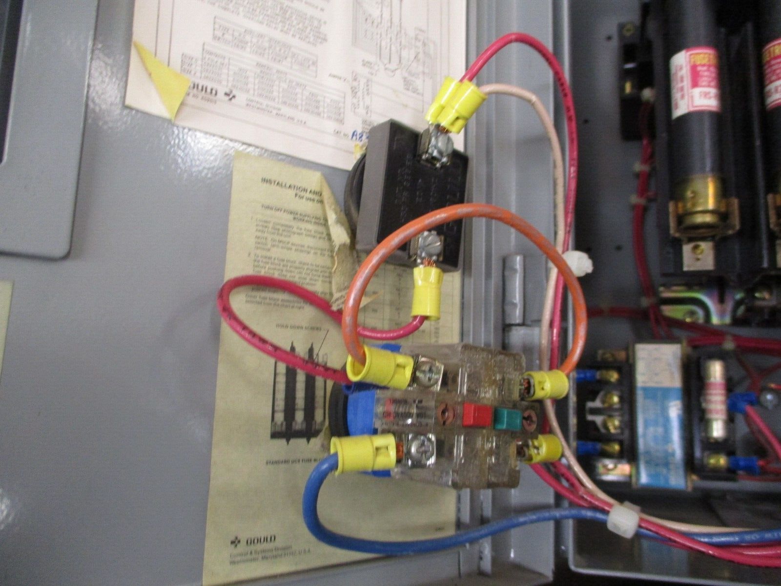 Gould Fusible Combination A831B148B1N61C0T Size 0 18A 600V Used