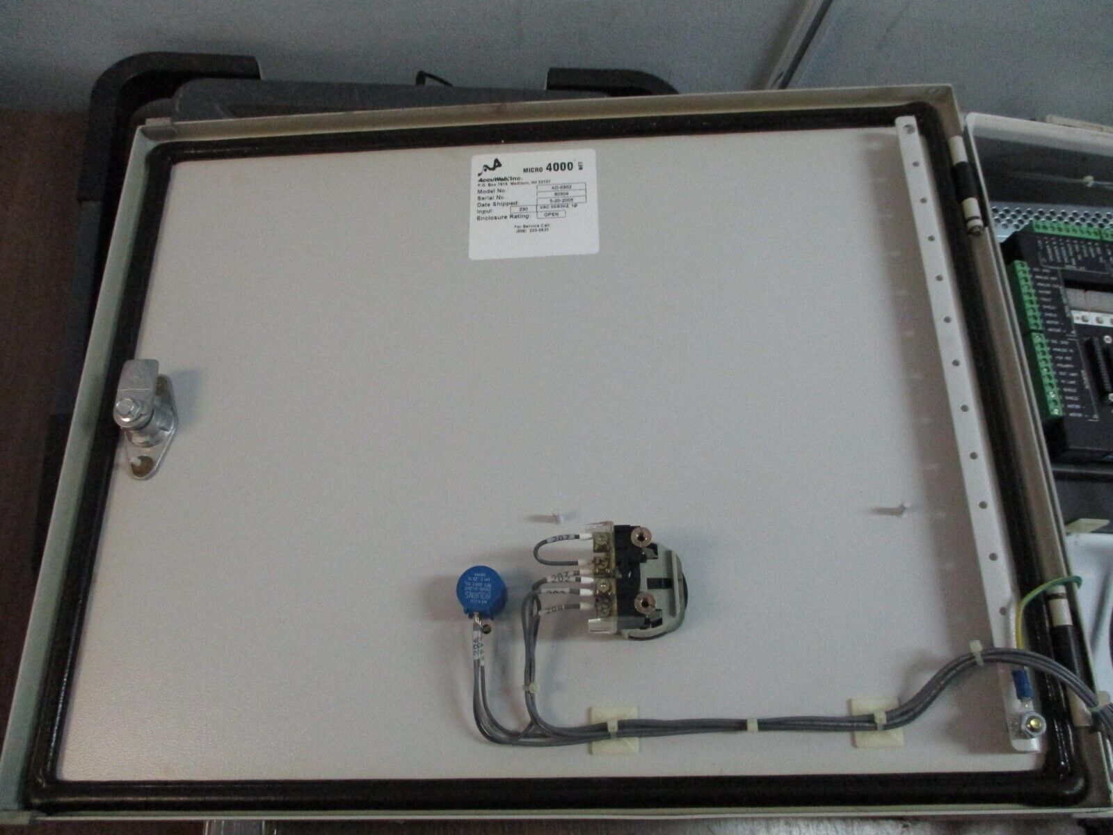 AccuWeb Micro 4000 Web Guide Control System AD-6902 230V 50/60Hz 1Ph Used